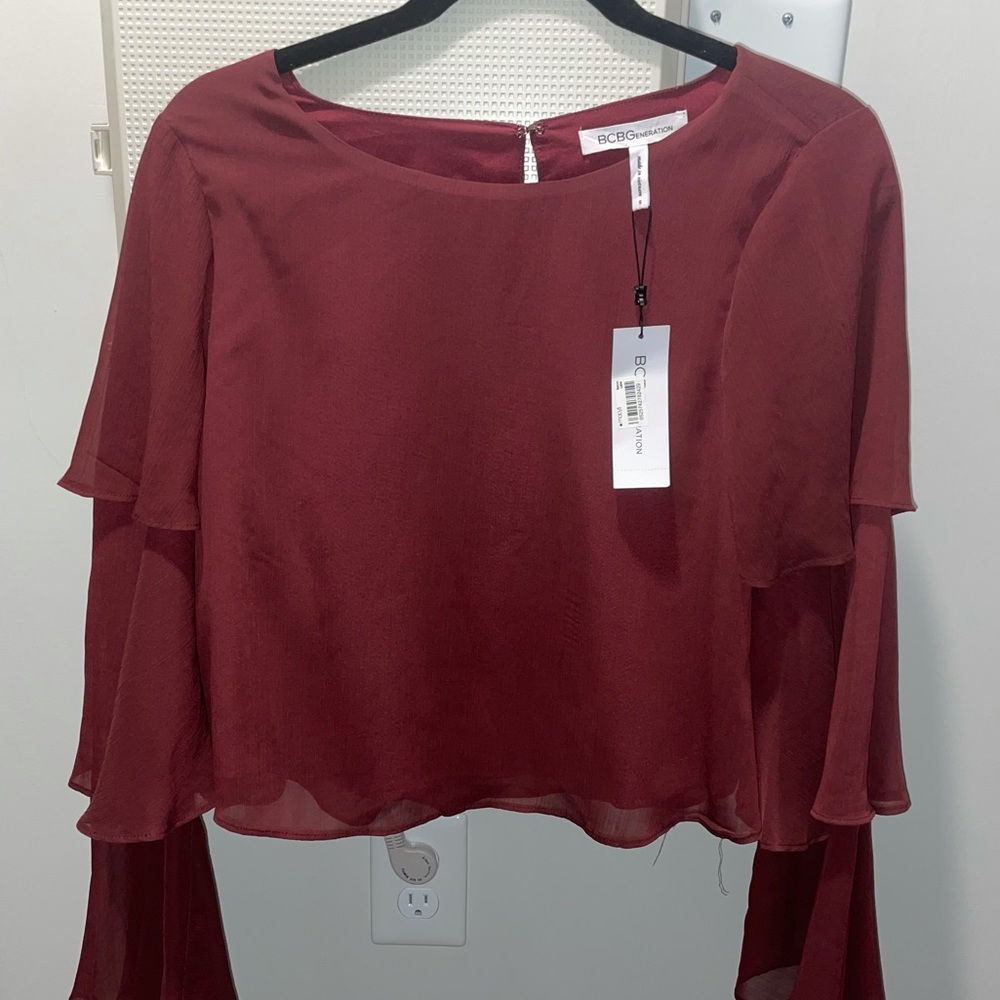 BCBGeneration Maroon Blouse